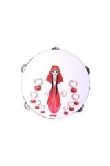 Kına Gecesi Kına Tefi Baskılı Ahşap Deri Tef Def 35 Cm