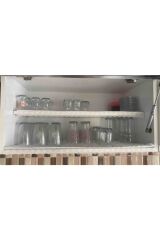 Dolap Içi Kapitone Güpürlü Raf Örtüsü Büküm Dikişli En 50cm Boy 5 Metre Kırık Beyaz