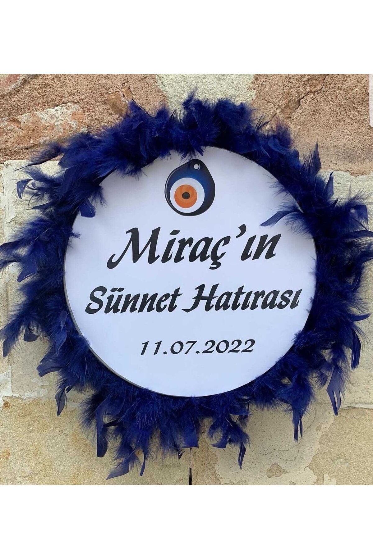 Isme Özel Deri Tef Kına Tefi Otrişle Süslenmiş Sünnet Tefi 30 Cm Vurmalı Çalgı Müzik Aleti