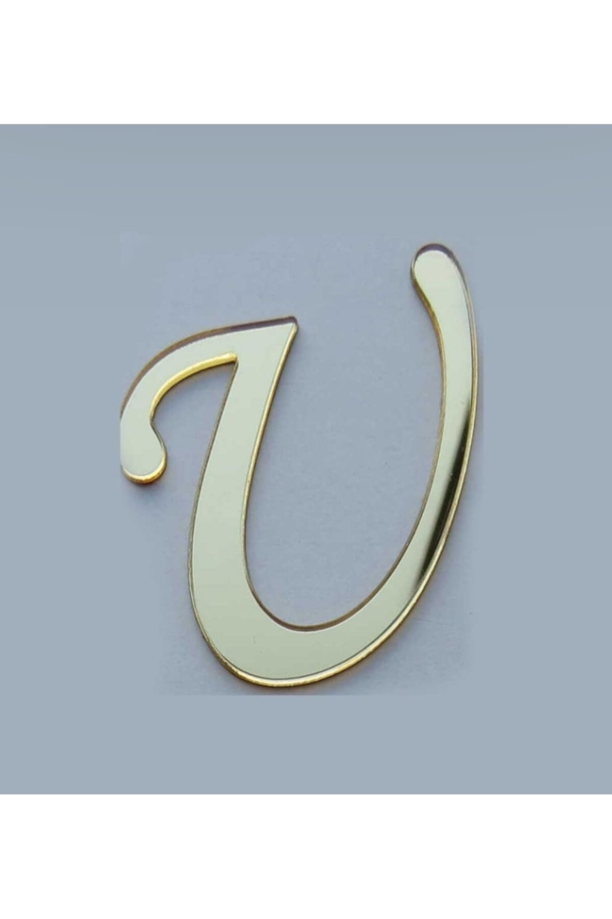 Yapışkanlı Pleksi Harf Gold U Harfi 4cm Çapında 1 Adet