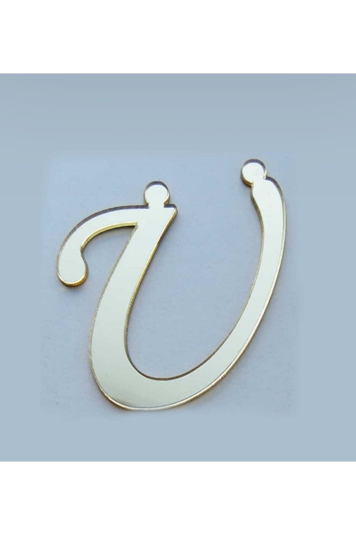 Yapışkanlı Pleksi Harf Gold Ü Harfi 4cm Çapında 1 Adet