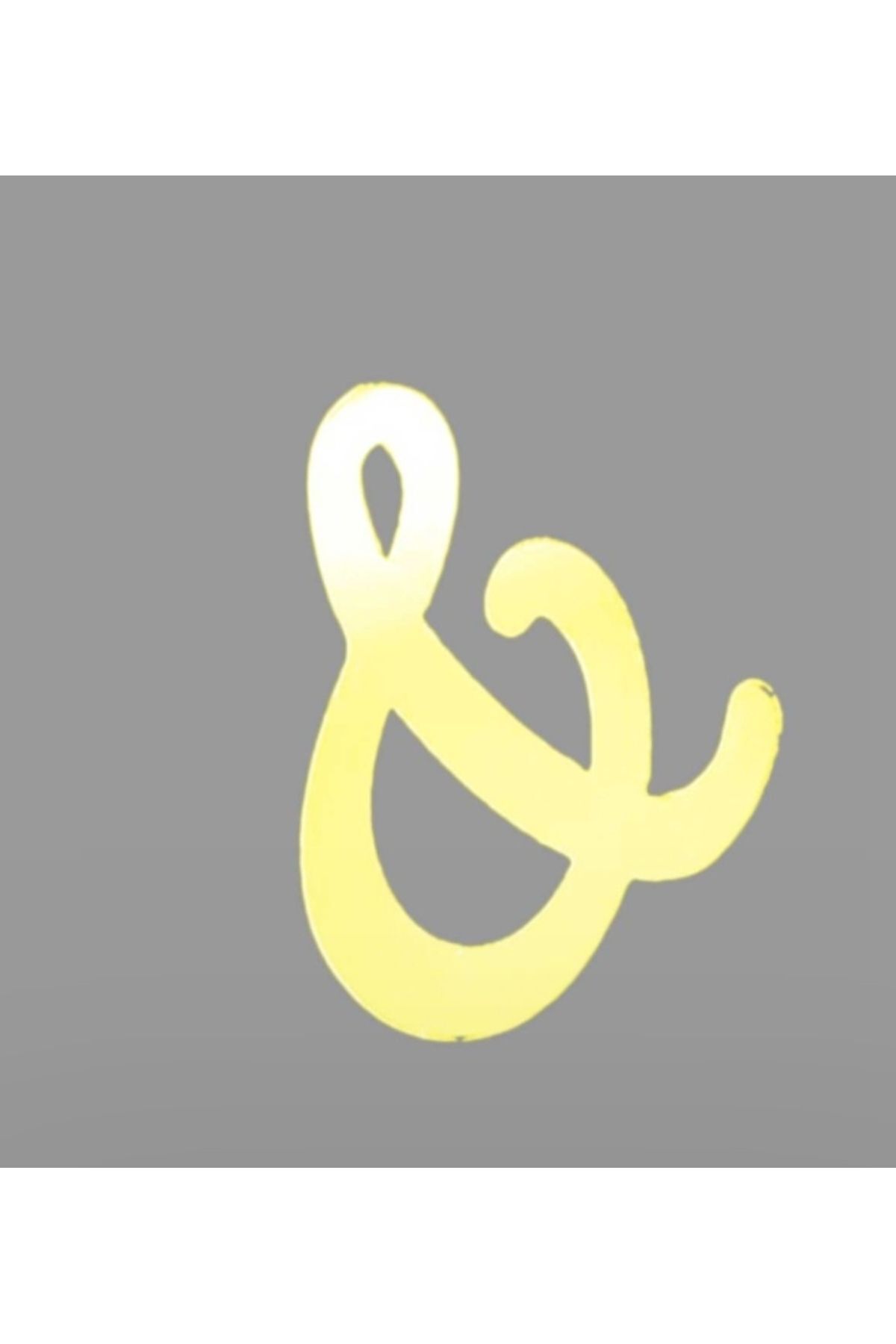 Yapışkanlı Pleksi Harf Gold & İşareti 4cm Çapında 1 Adet