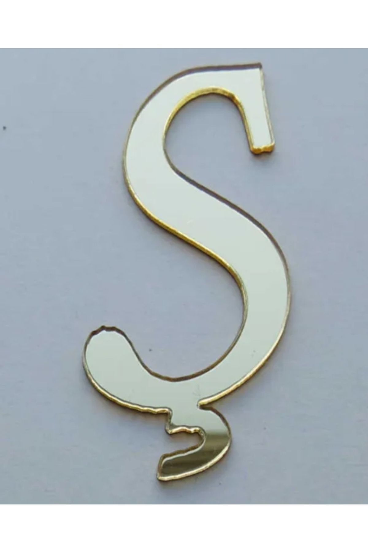 Yapışkanlı Pleksi Harf Gold Ş Harfi 4cm Çapında 1 Adet
