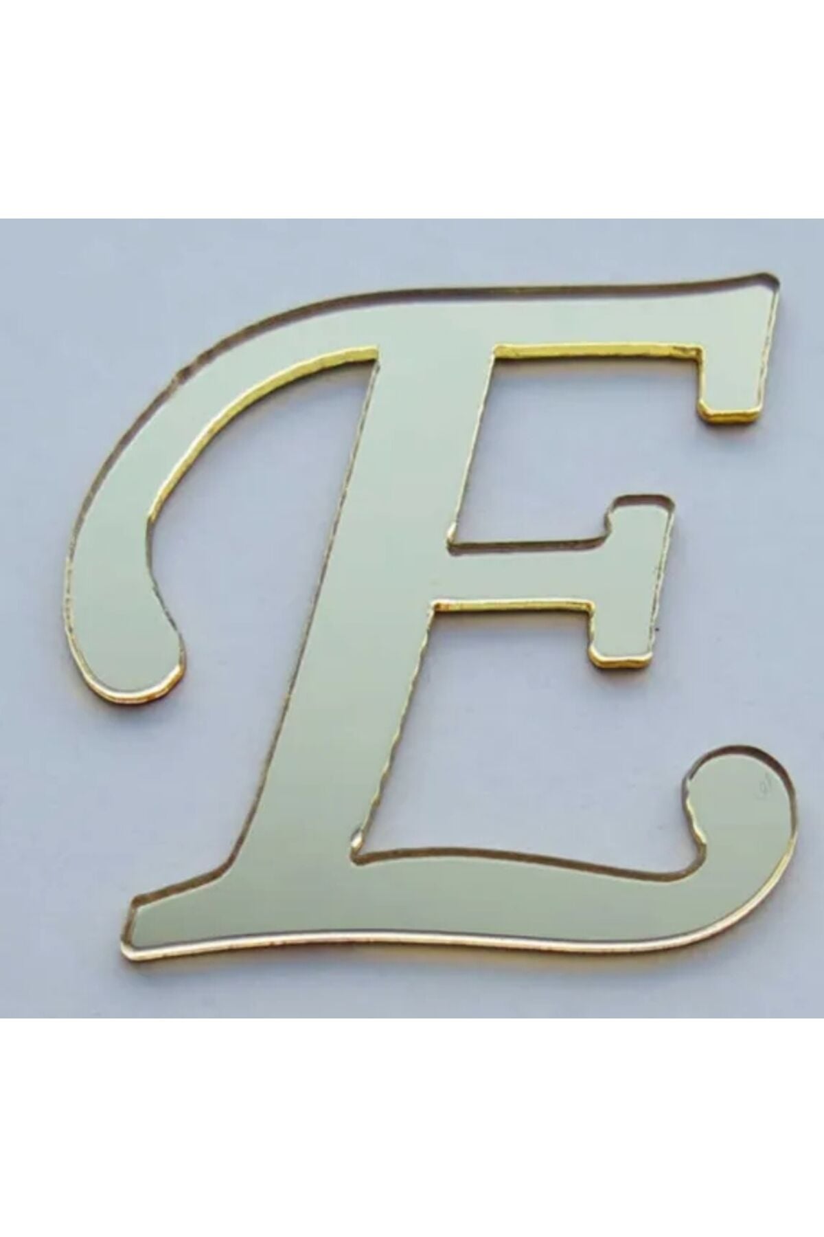 Yapışkanlı Pleksi Harf Gold E Harfi 4cm Çapında 1 Adet