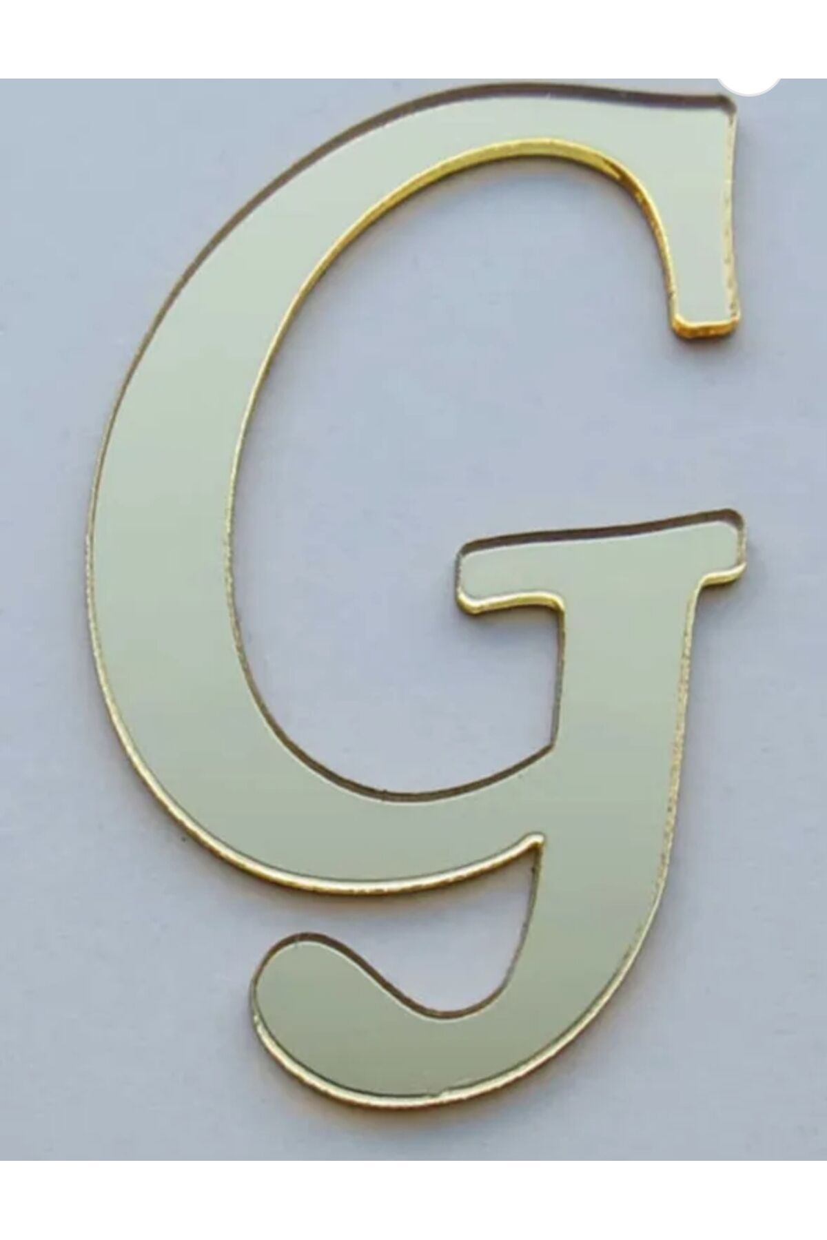 Yapışkanlı Pleksi Harf Gold G Harfi 4cm Çapında 1 Adet