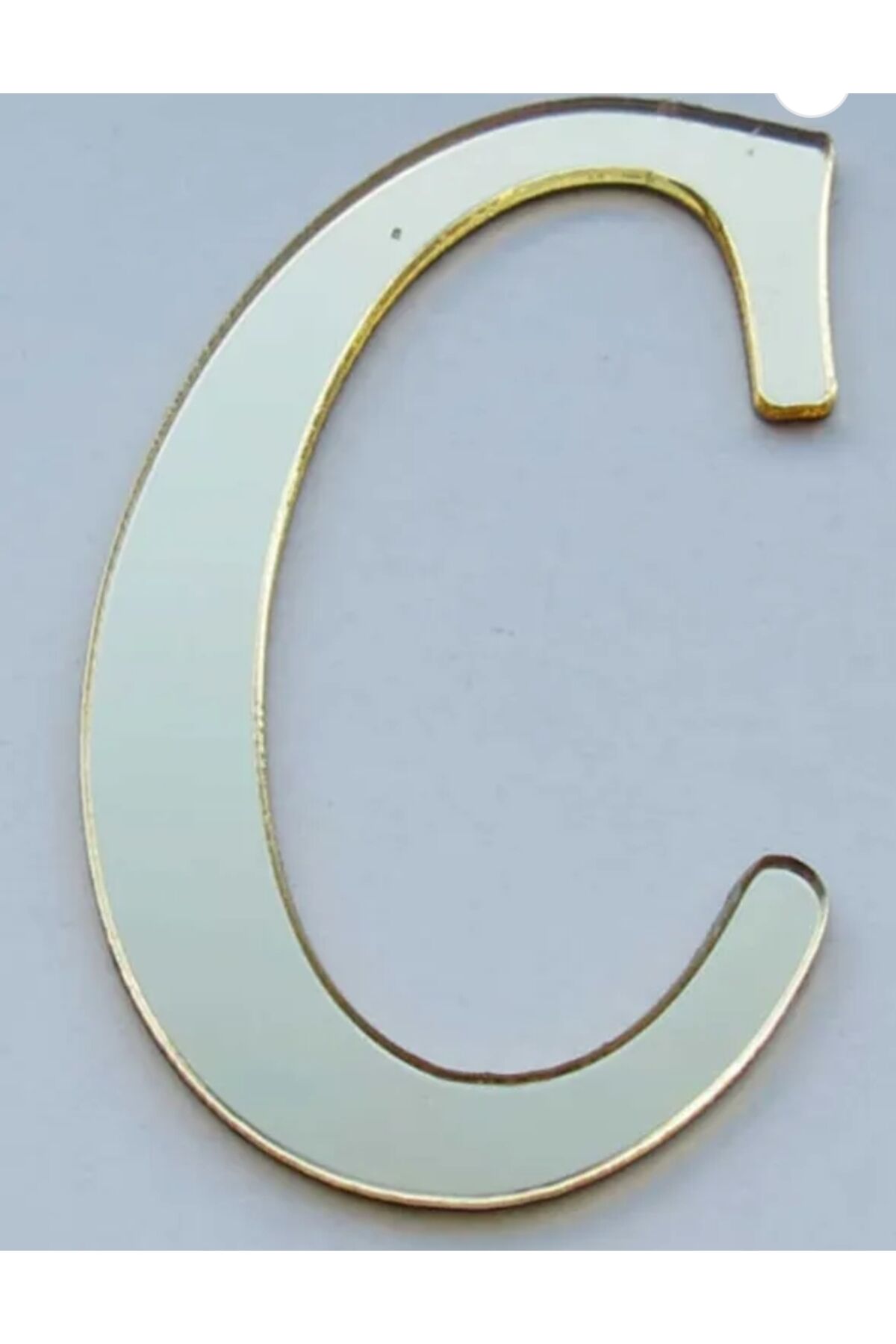 Yapışkanlı Pleksi Harf Gold C Harfi 4cm Çapında 1 Adet