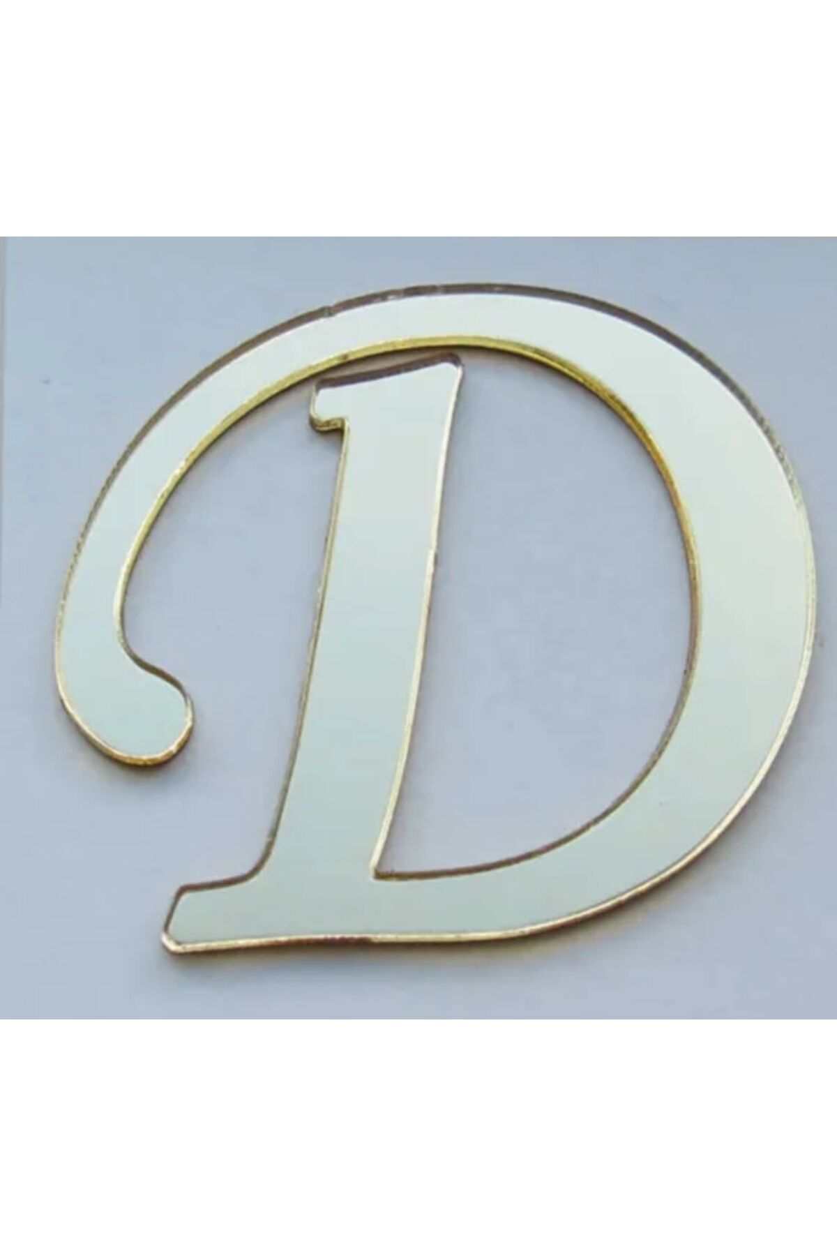 Yapışkanlı Pleksi Harf Gold D Harfi 4cm Çapında 1 Adet