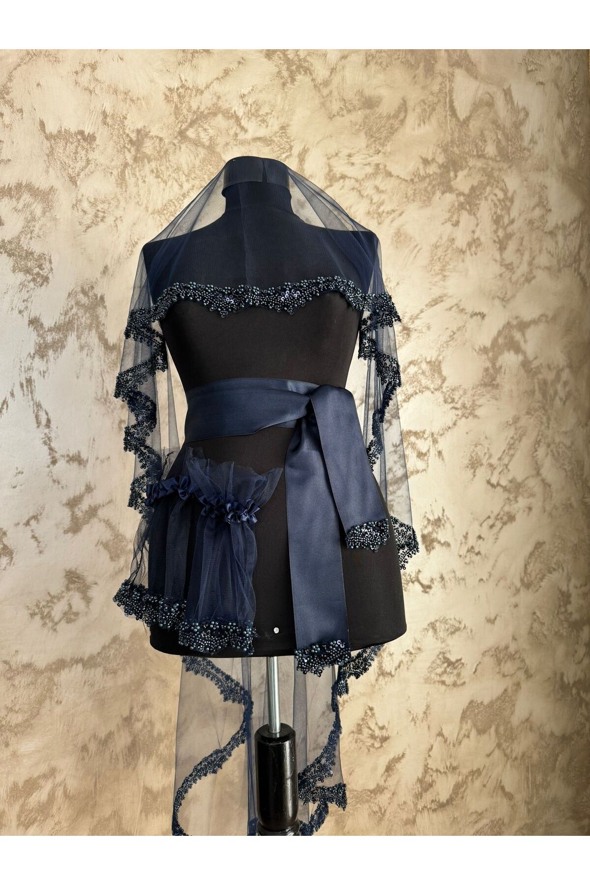 Gelin Kına Duvağı Boncuklu Zarif Tasarım Gelin Kına Yüz Örtüsü Düğün Nikah Nişan Kına