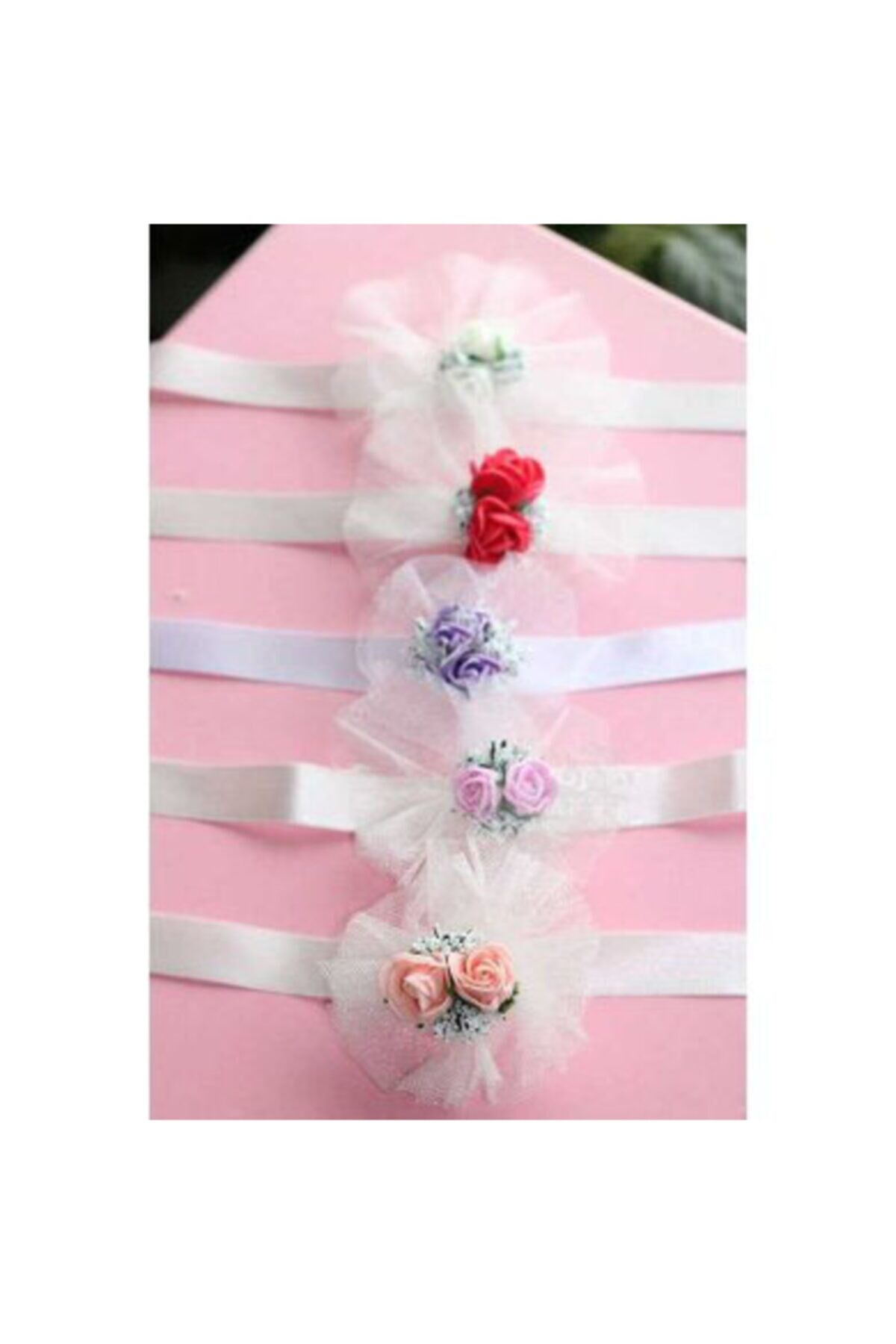 Nedime Bilekliği Lateks Güllü Renkli 10 Adet