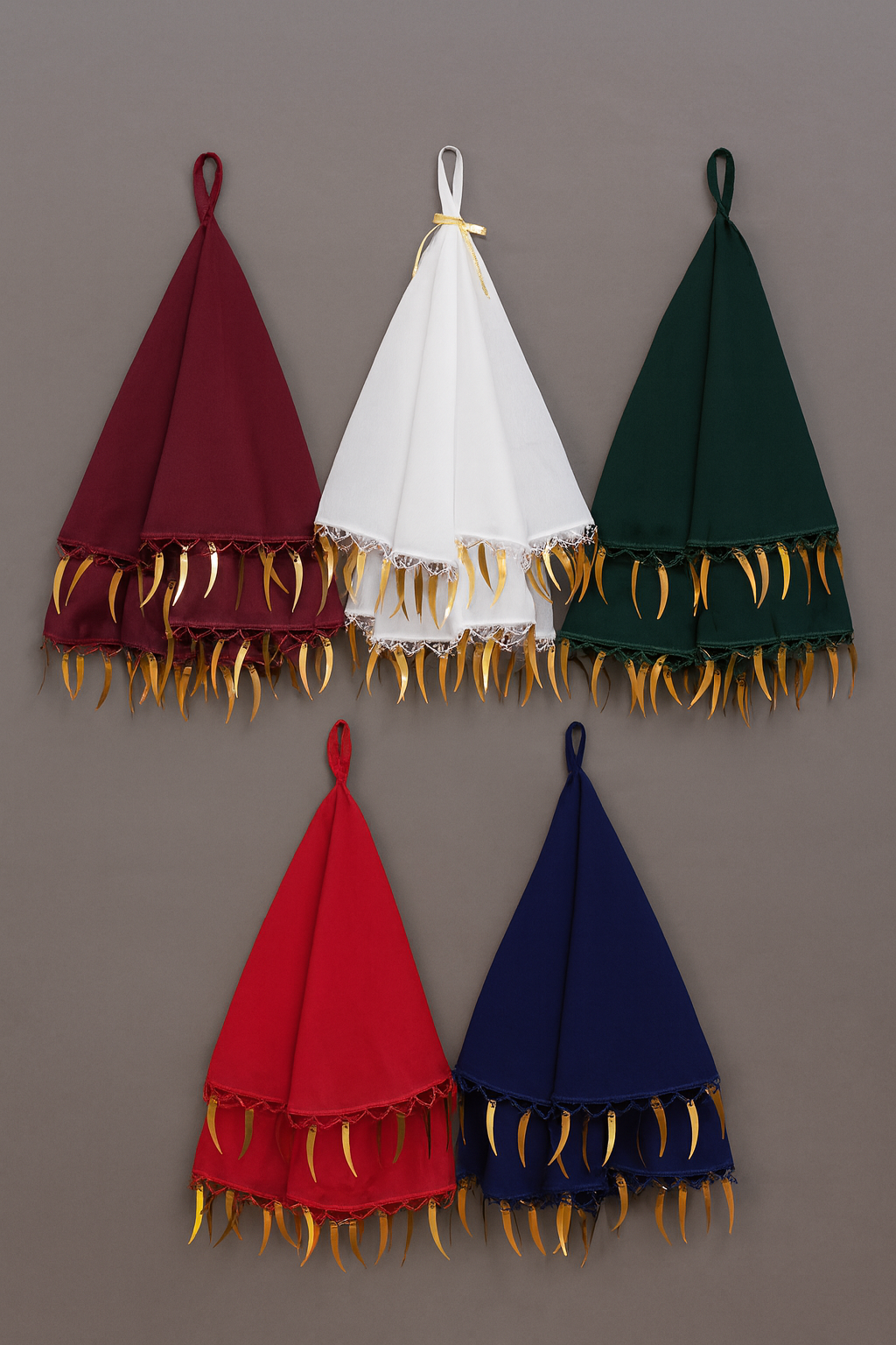 Kılıç Model Şifon Gelin Halay Mendili Karışık 5 Adet Gelin ve Damat Mendili Kına Malzemesi Renkli