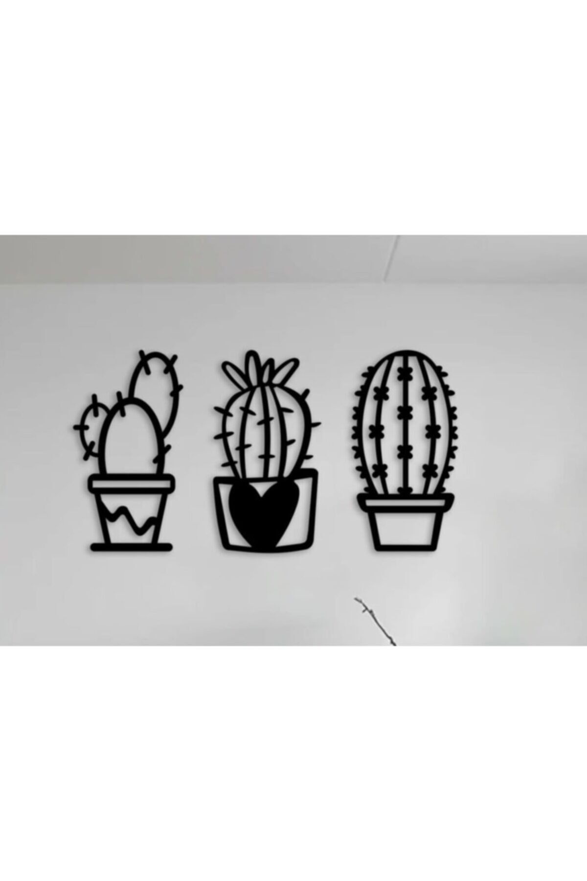 Kaktüs Figürlü Dekoratif Süs Duvar Süsü Dekor Süsü 30x55