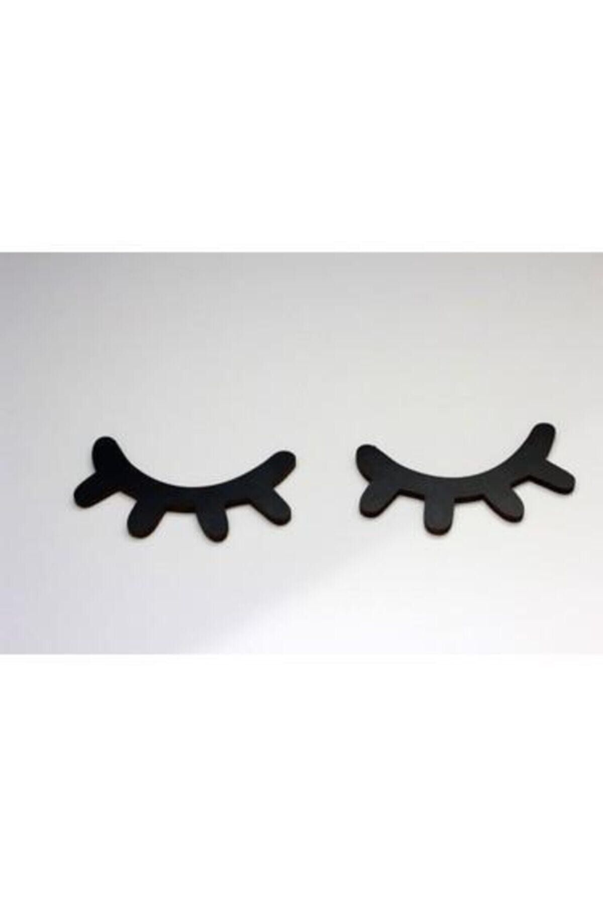 Ahşap Kirpik 2'li Dekoratif Kirpik Dekoratif Süs