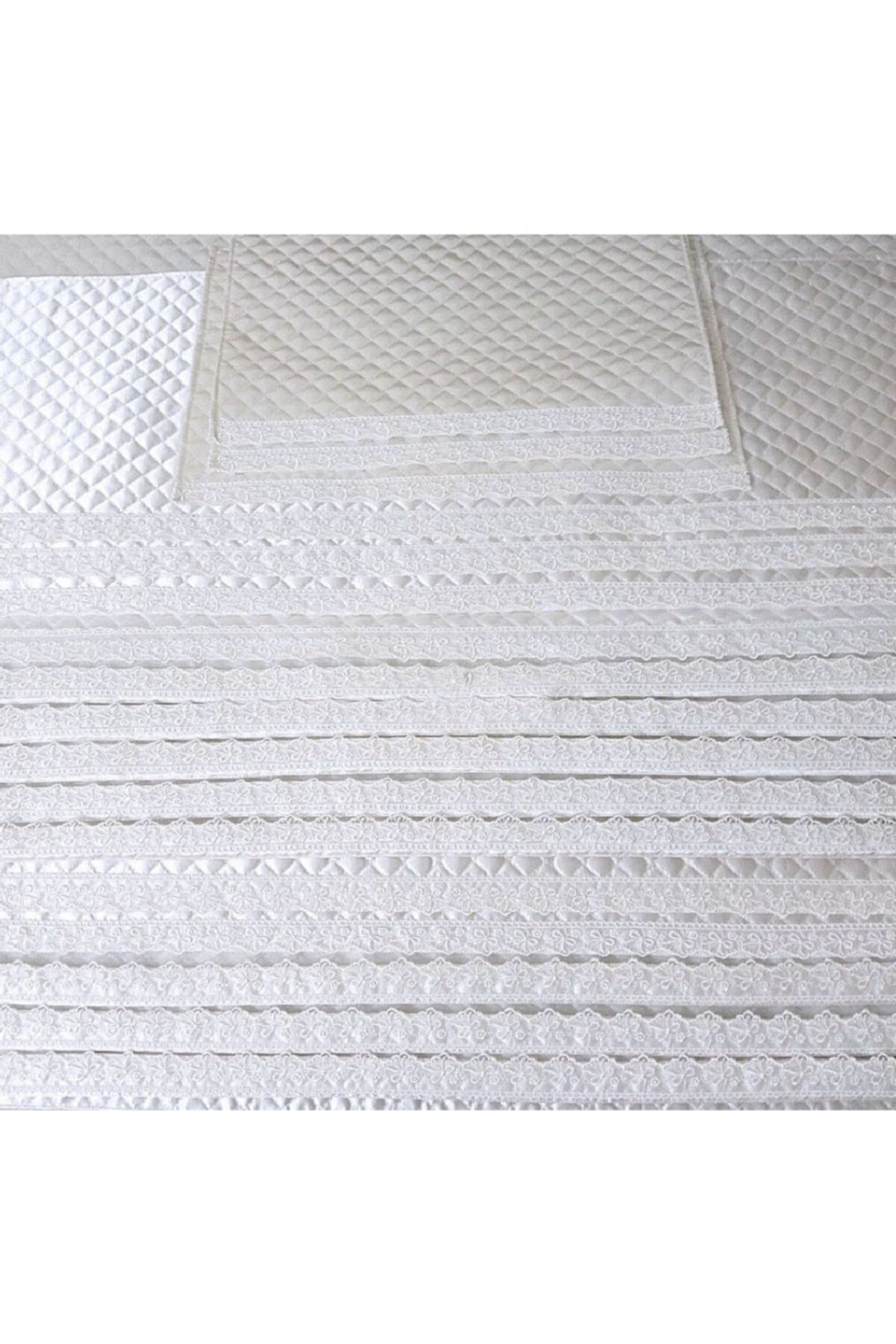 Dolap Içi Kapitone Güpürlü Raf Örtüsü En 50cm Boy 10 m Kırık Beyaz