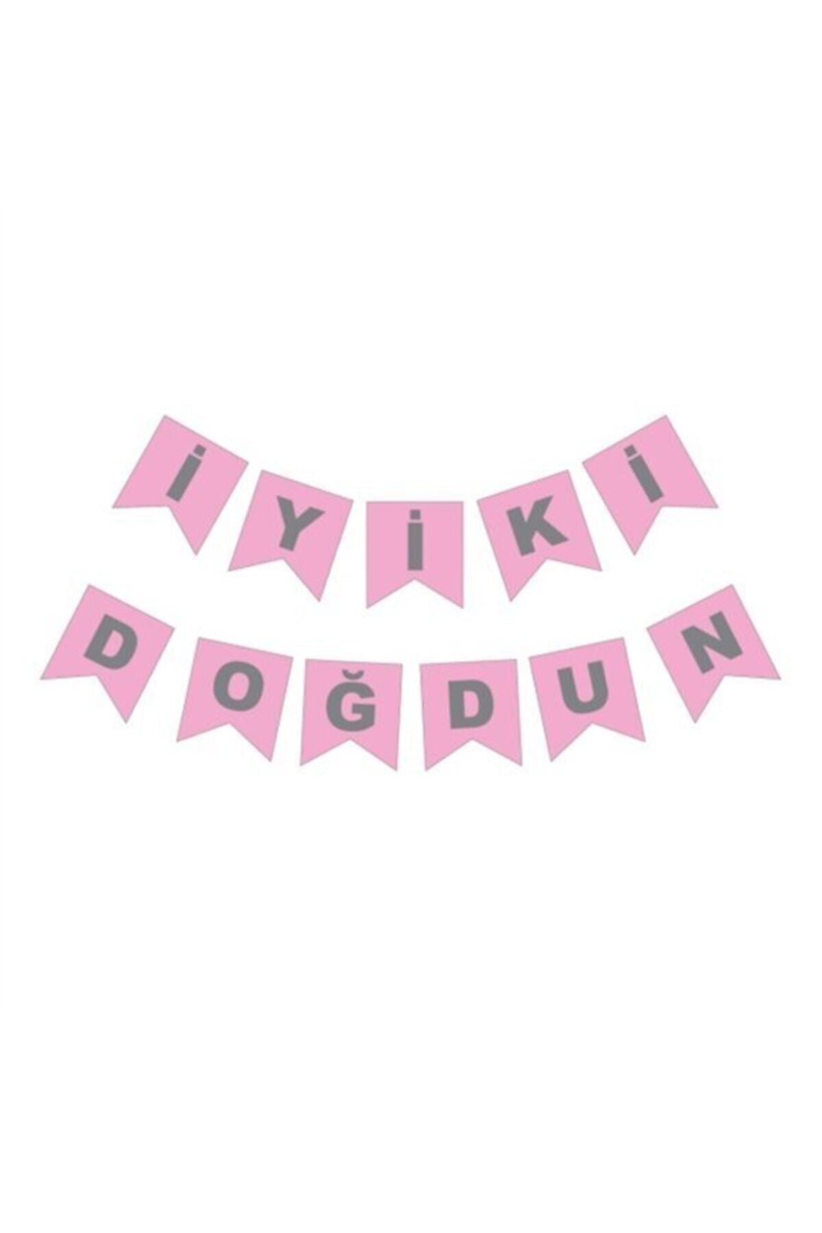 Iyiki Doğdun Yazısı Kağıda Baskılı Yazı Pembe Pembe