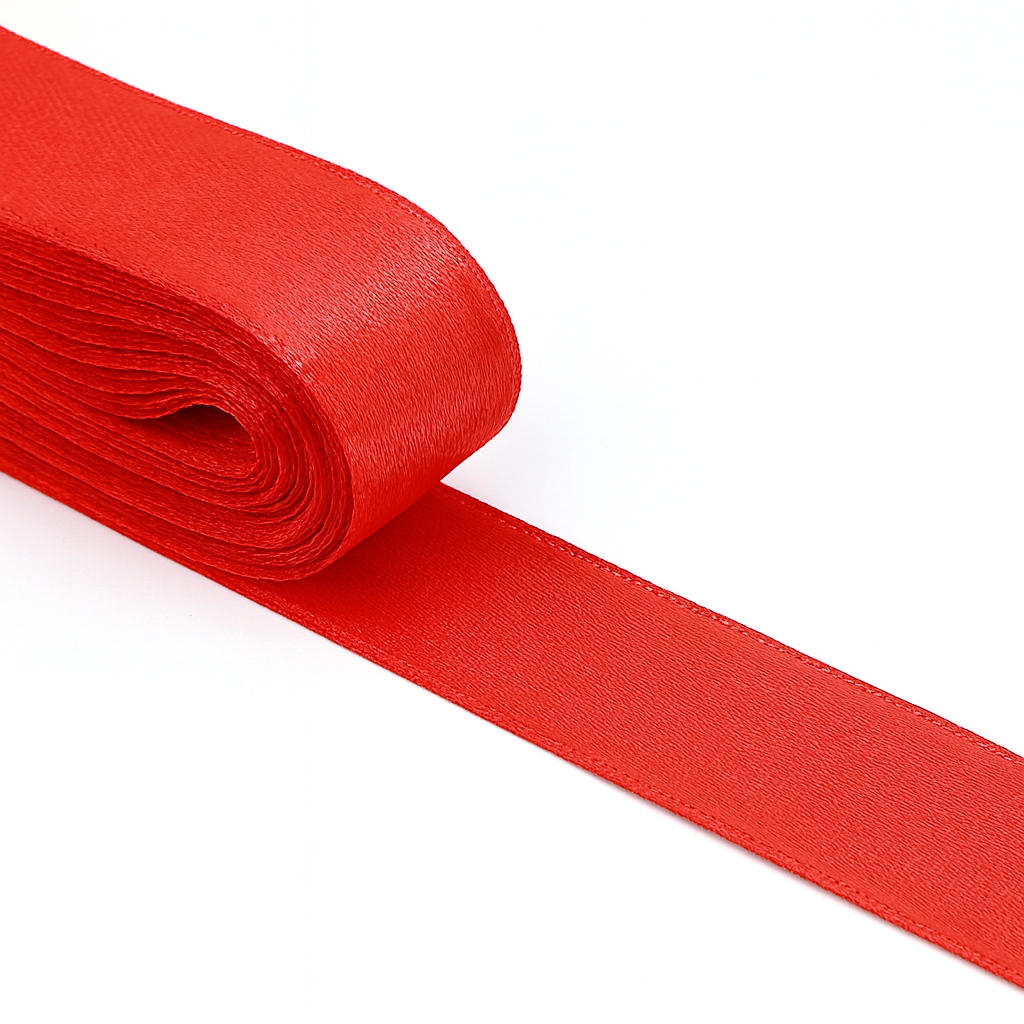 Saten Kurdela 2 Cm 10 Metre 1 Top En 2 Santim Boy 10 Metre Kurdele Kırmızı