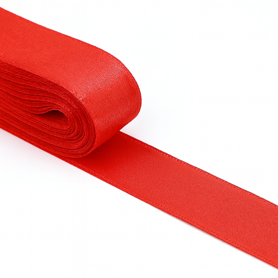 Saten Kurdela 2 Cm 10 Metre 1 Top En 2 Santim Boy 10 Metre Kurdele Kırmızı