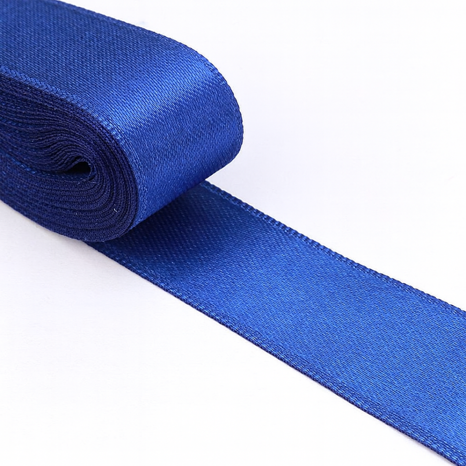 Saten Kurdela 2 Cm 10 Metre 1 Top En 2 Santim Boy 10 Metre Kurdele Saks Mavi