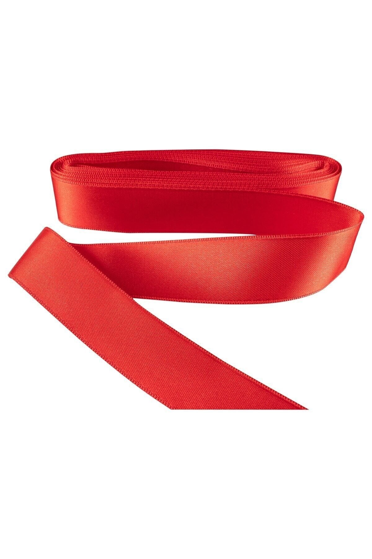 Saten Kurdela 3 Cm Kırmızı 10 Metre Kırmızı