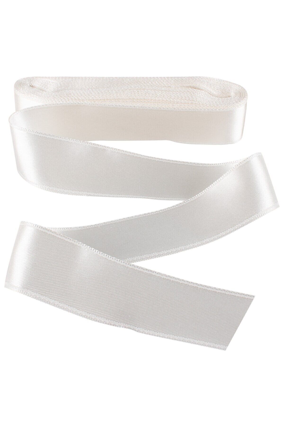 Saten Kurdela 3 Cm Kırmızı 10 Metre Krem