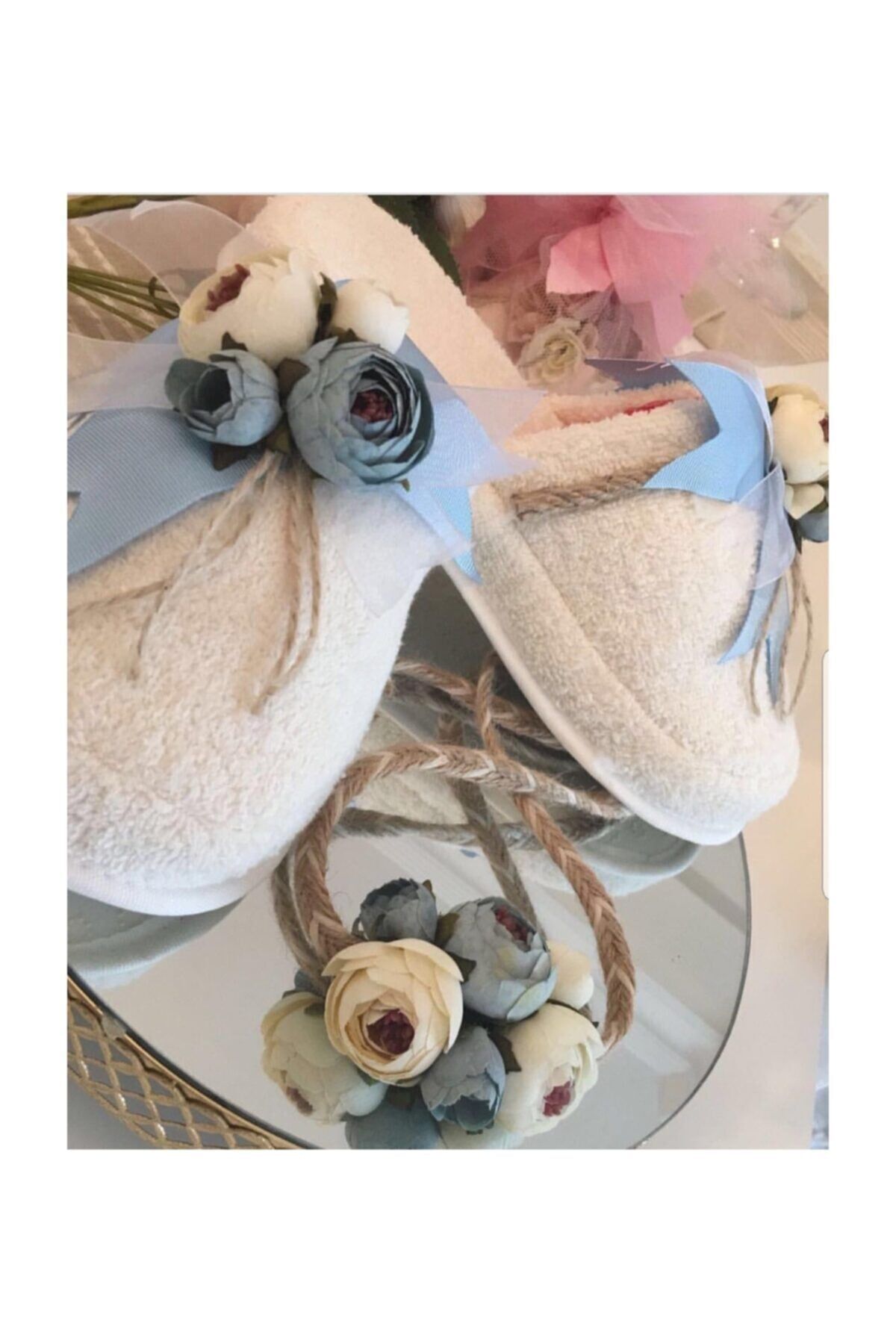 Süslü Havlu Terlik Lohusa Tacı