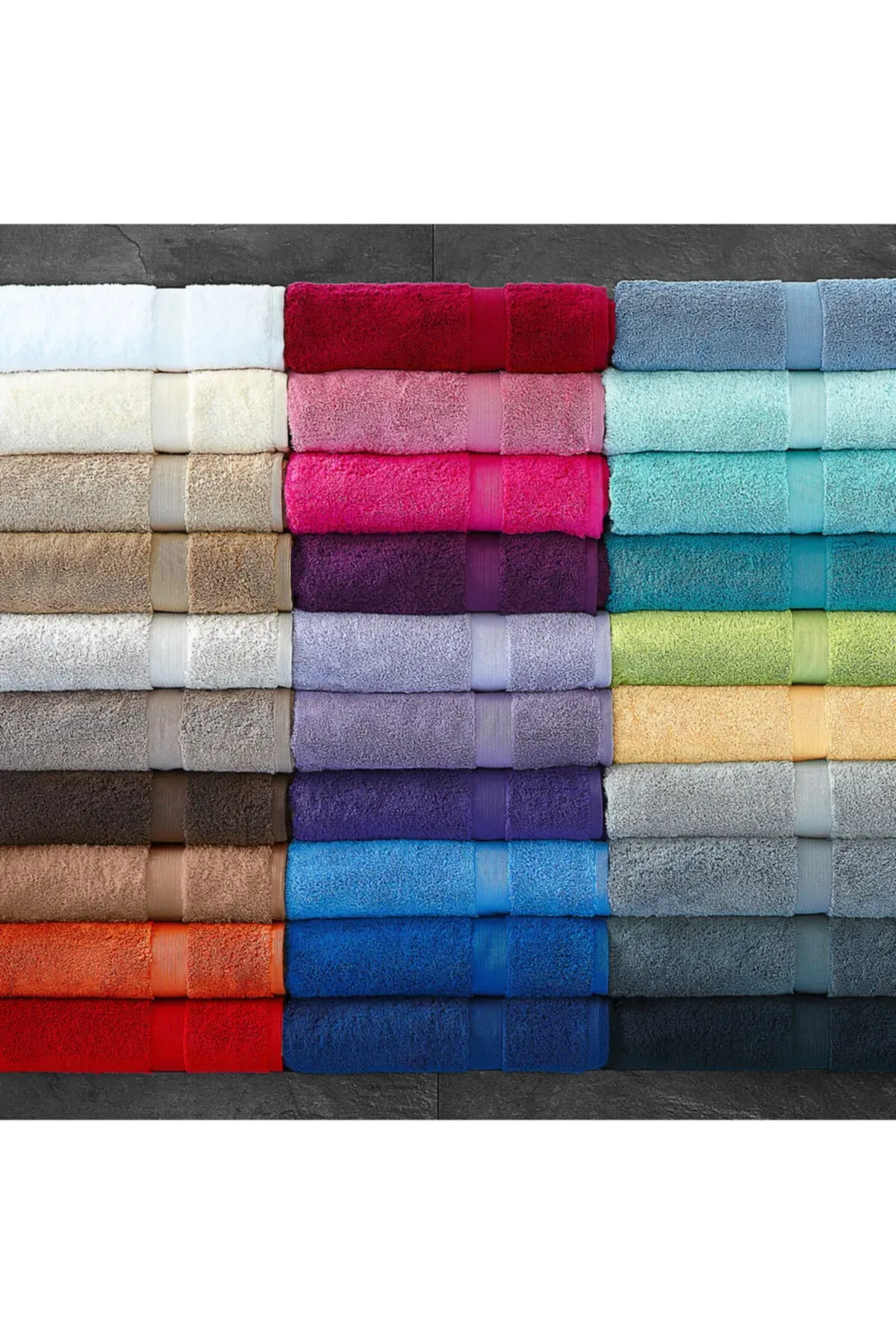 Orient Renkli Pamuklu El Yüz Havlusu 50*90 6'lı Paket