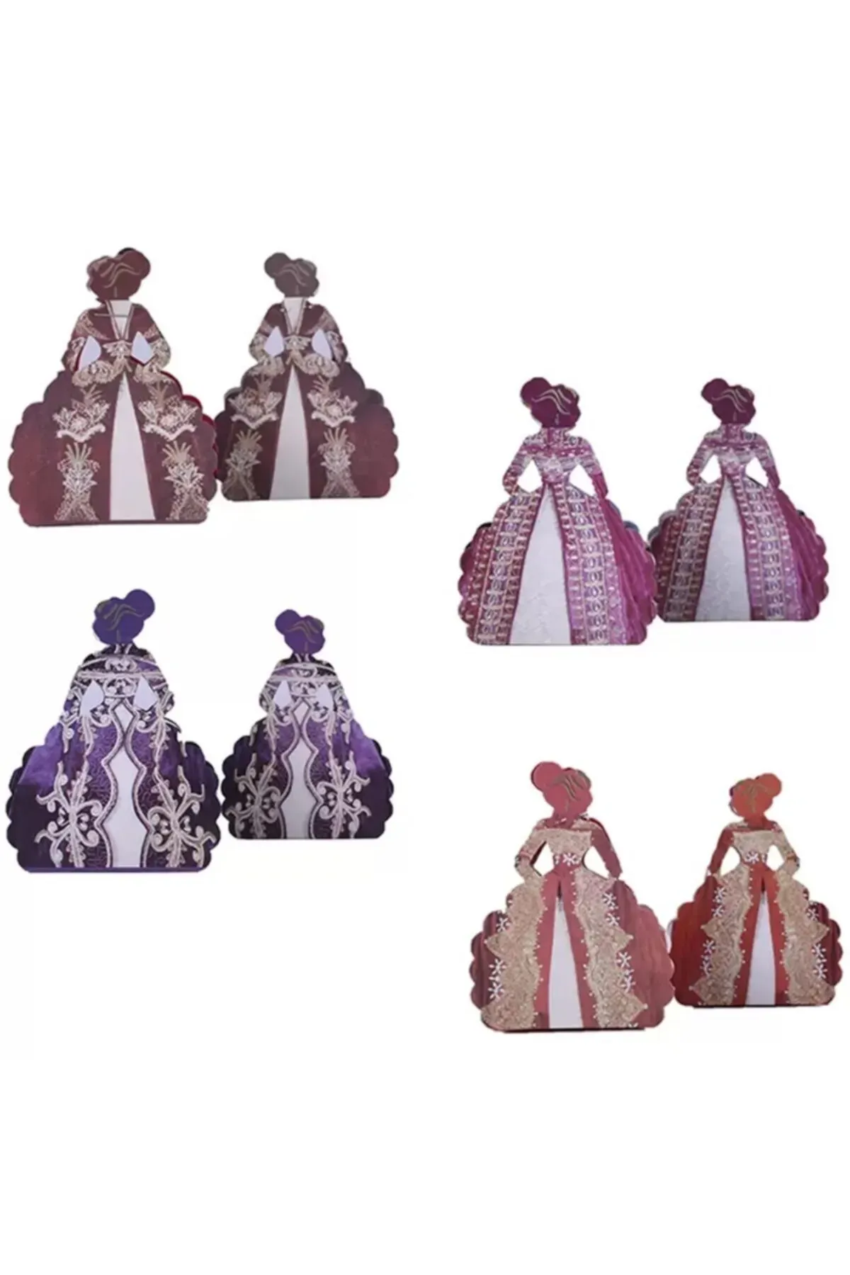 Kına Gecesi Hediyelik Gelinlikli Model Kına Parti Aksesuarı 50 Ad