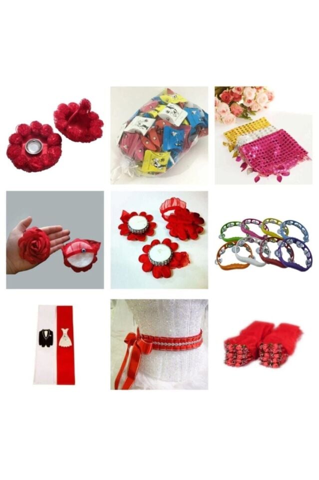 Kına Gecesi Kına Malzemesi 140 Parça Ekonomik Kına Seti