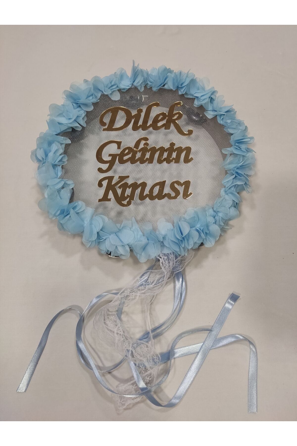 İsme Özel Lazer Güllü Pleksi Süslü Deri Tef Kına Gecesi Gelin Tefi 30 cm Vurmalı Çalgı Müzik Aleti Turkuaz