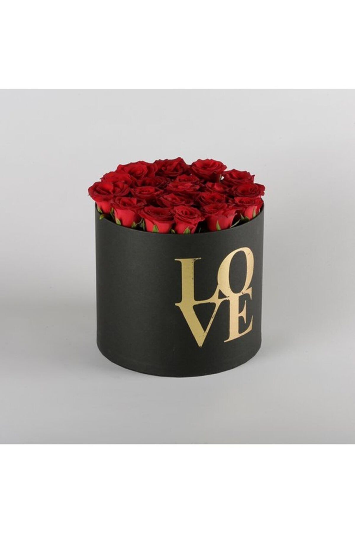 Silindir Kutuda Gerçek Görünümlü Yapay Kadife Gül Kız Isteme Buketi