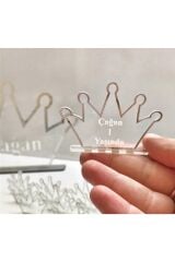 Gümüş Aynalı Pleksi Isimlik Bebek Isimlik, Ve 10 Adet Isimlik Magnet 1 Yaş Magnet