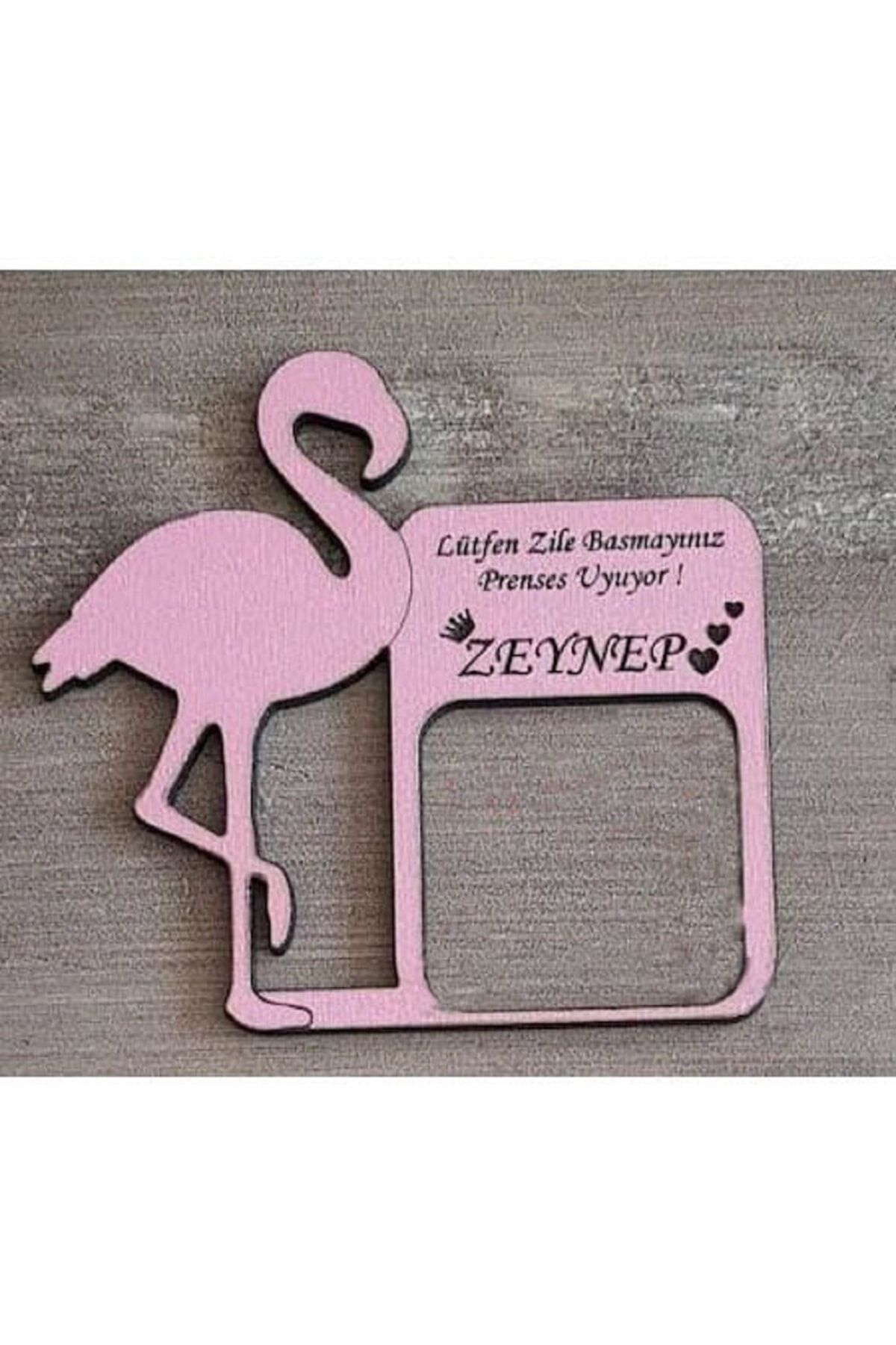 Bebek Uyuyor Uyarı Yazısı, Zile Basmayın Zil Çerçeve Priz Çerçeve Flamingo