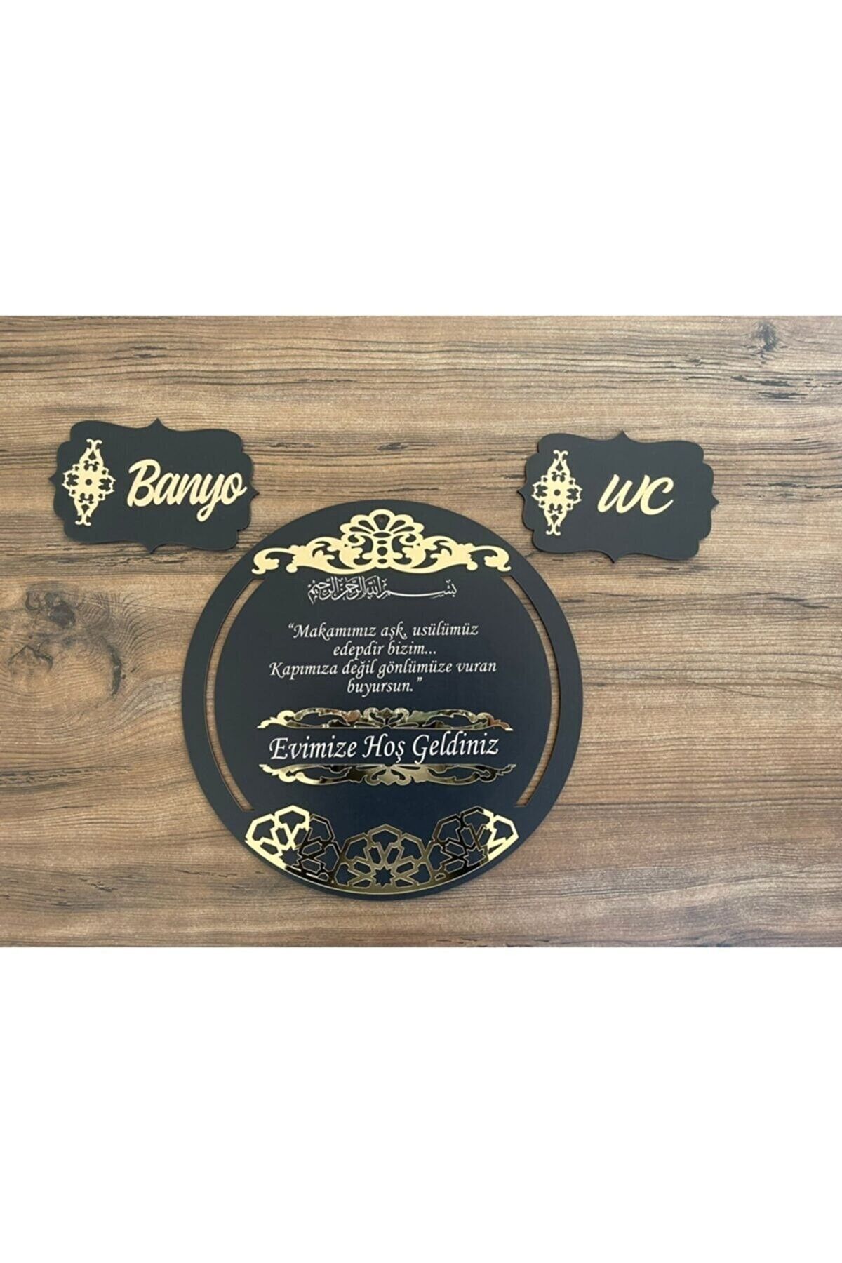 Hoşgeldiniz Yazılı Kapı Süsü Duvar Süsü Duvar Dekoru Wc Banyo Isimliği