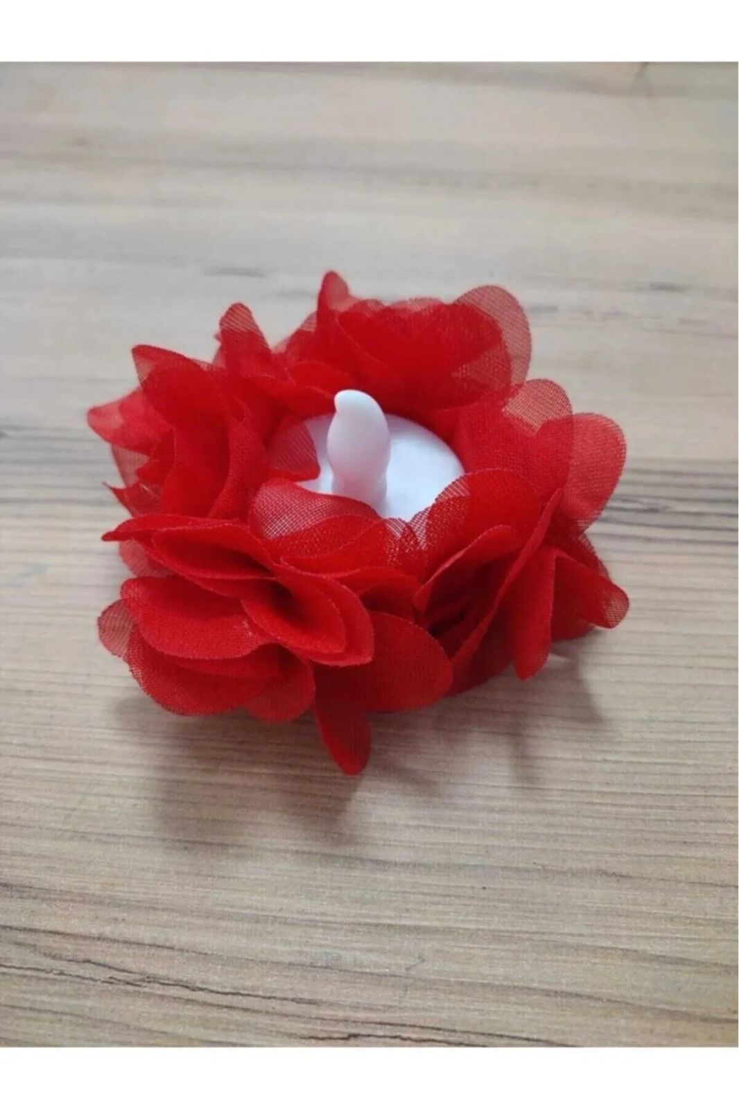 Lazer Güllü Ledli Kına El Mumu Led Işıklı El Gülü Led Mumlu Elgülü Kına Malzemesi 10lu