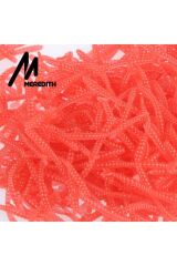 Yumuşak Silikon 10 Adet Yapay Yem Solucan Dikkat Çekici Küçük Boy 2 Cm