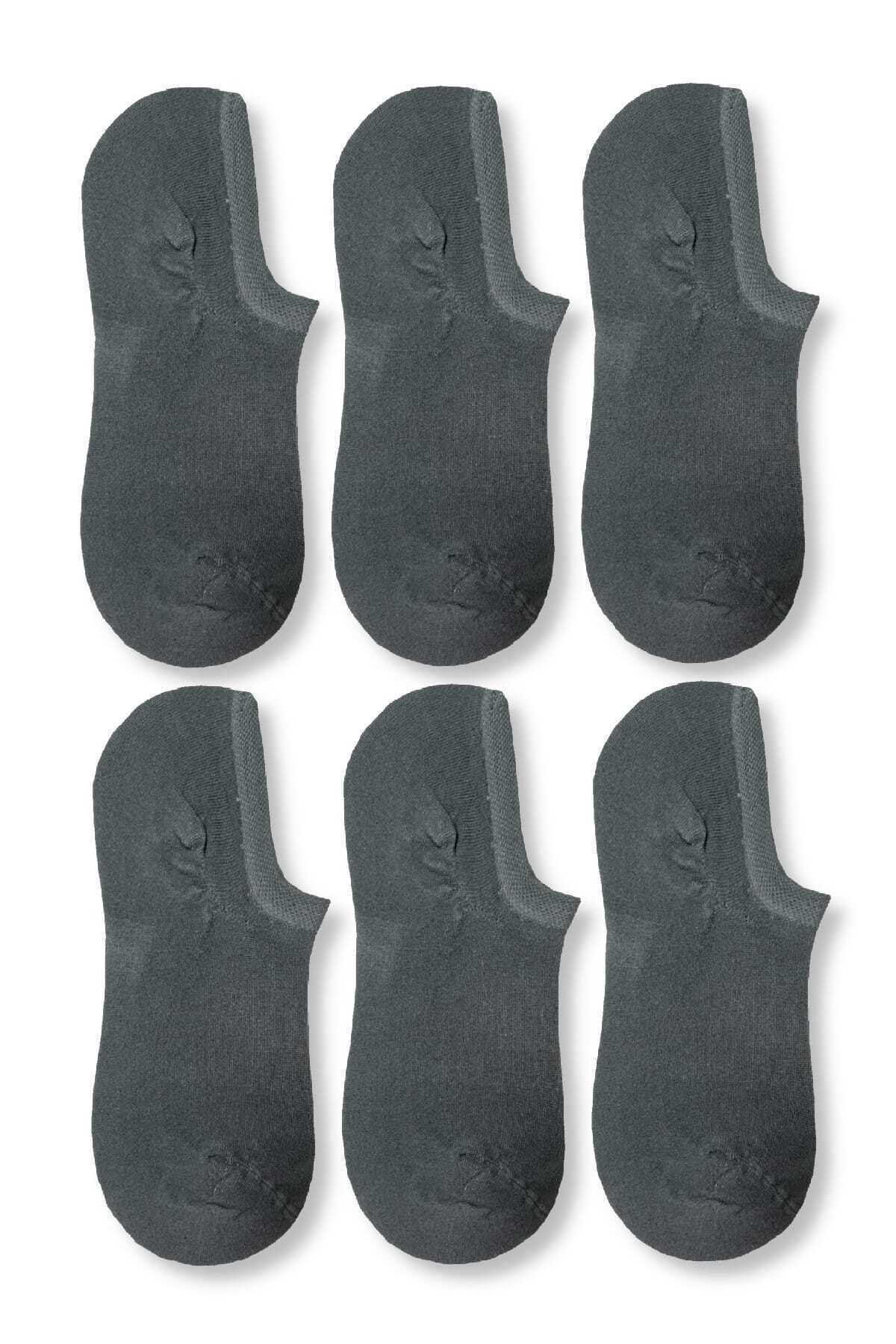 Erkek Gri Bambu Görünmez Spor Ayakkabı Çorabı