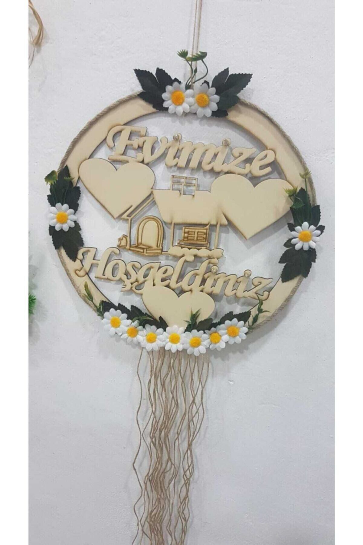 Hoşgeldiniz Yazılı Ahşap Kapı Süsü Lüks Kapı Süsü Ahşap Duvar Ve Kapı Süsü Ölçü:30*30