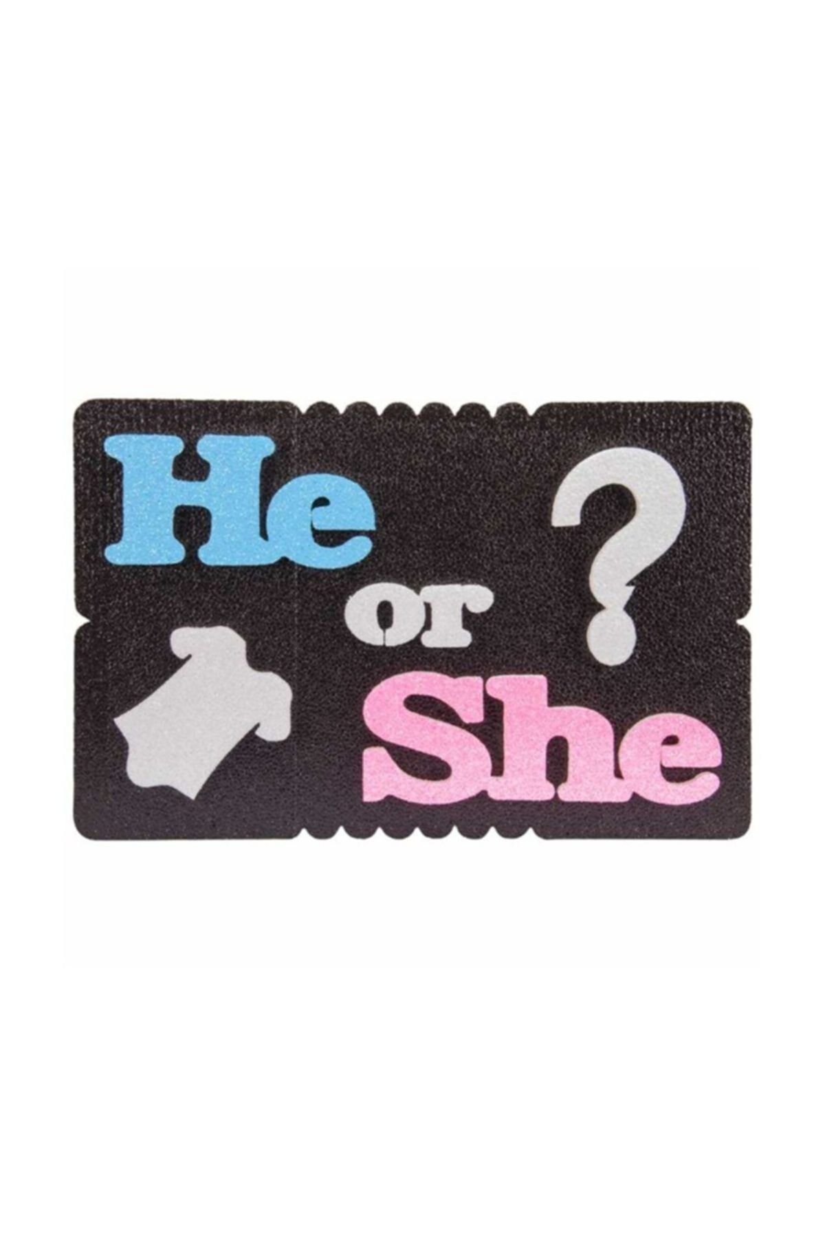 He Or She Strafor Yazı Strafor Kapı Süsü