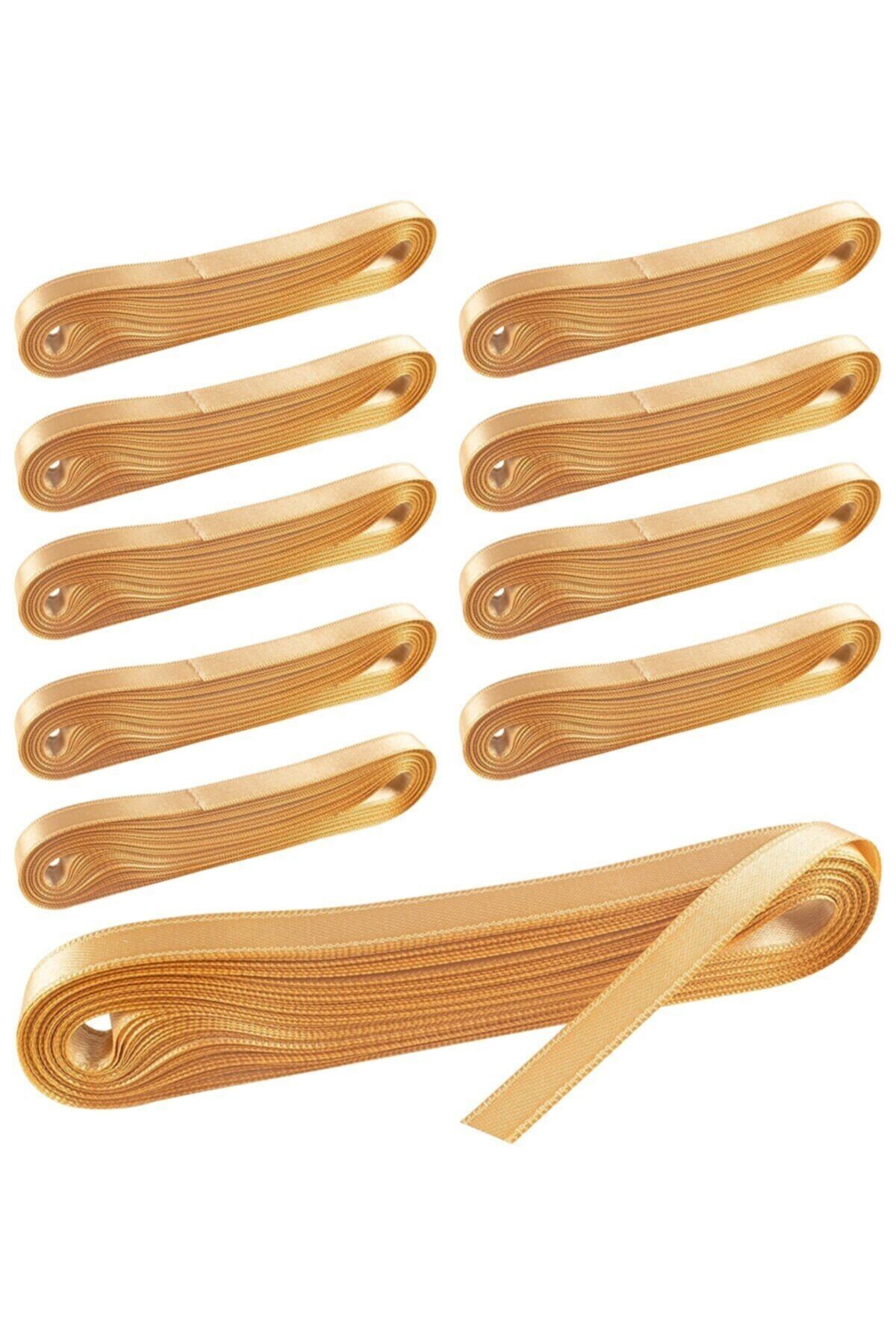 Saten Kurdela 10 Ad. 1 Cm Gold 10 Metre