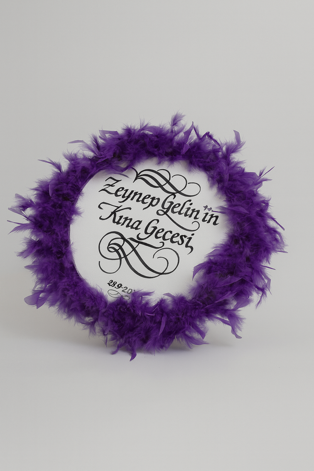 Isme Özel Deri Tef Kına Tefi Otrişli Süslenmiş Gelin Tefi 30 Cm Vurmalı Çalgı Müzik Aleti Def