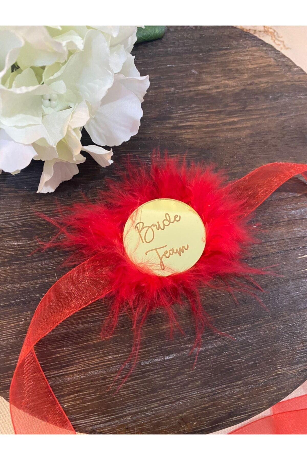 Pleksi Detaylı Nedime Bilekliği Seti (10 Adet) - Team Bride Kına Hatırası Bileklik