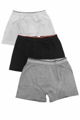 Erkek 3'lü Paket Likralı Boxer