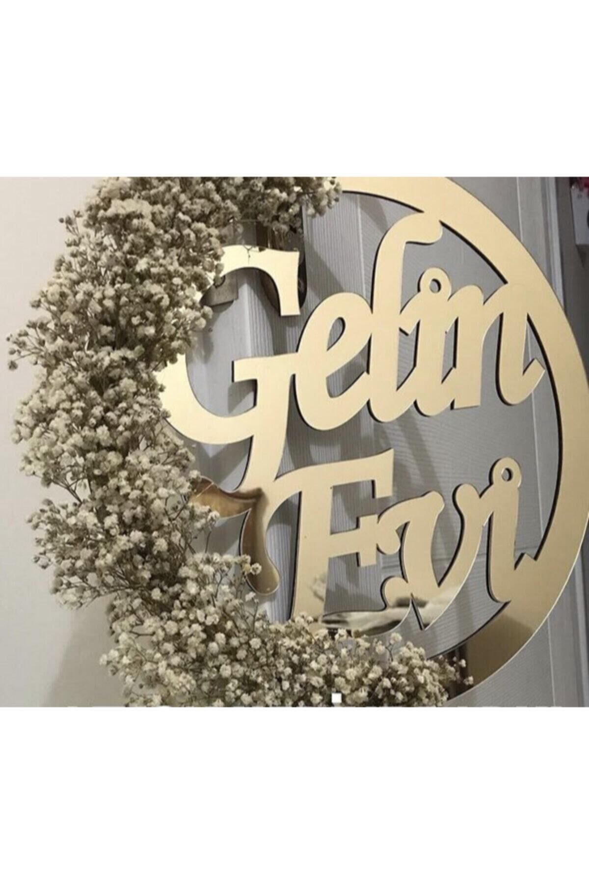 Gelin Evi Gold Pleksi 30 cm Kapı Süsü