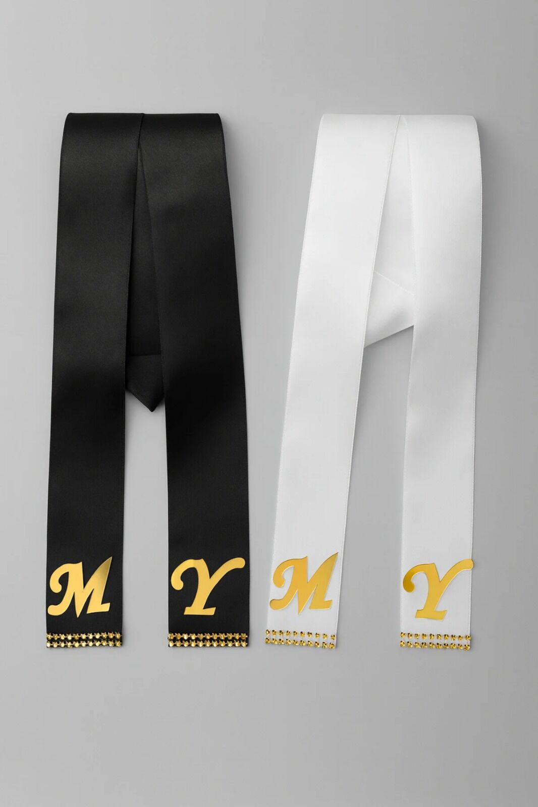 Kişiye Özel Gelin Ve Damat Için Saten Takılık Kurdale Siyah Beyaz