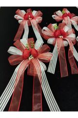 Bohça Süsü Çeyiz Bohça Süsü Kırmızı 10 Adet