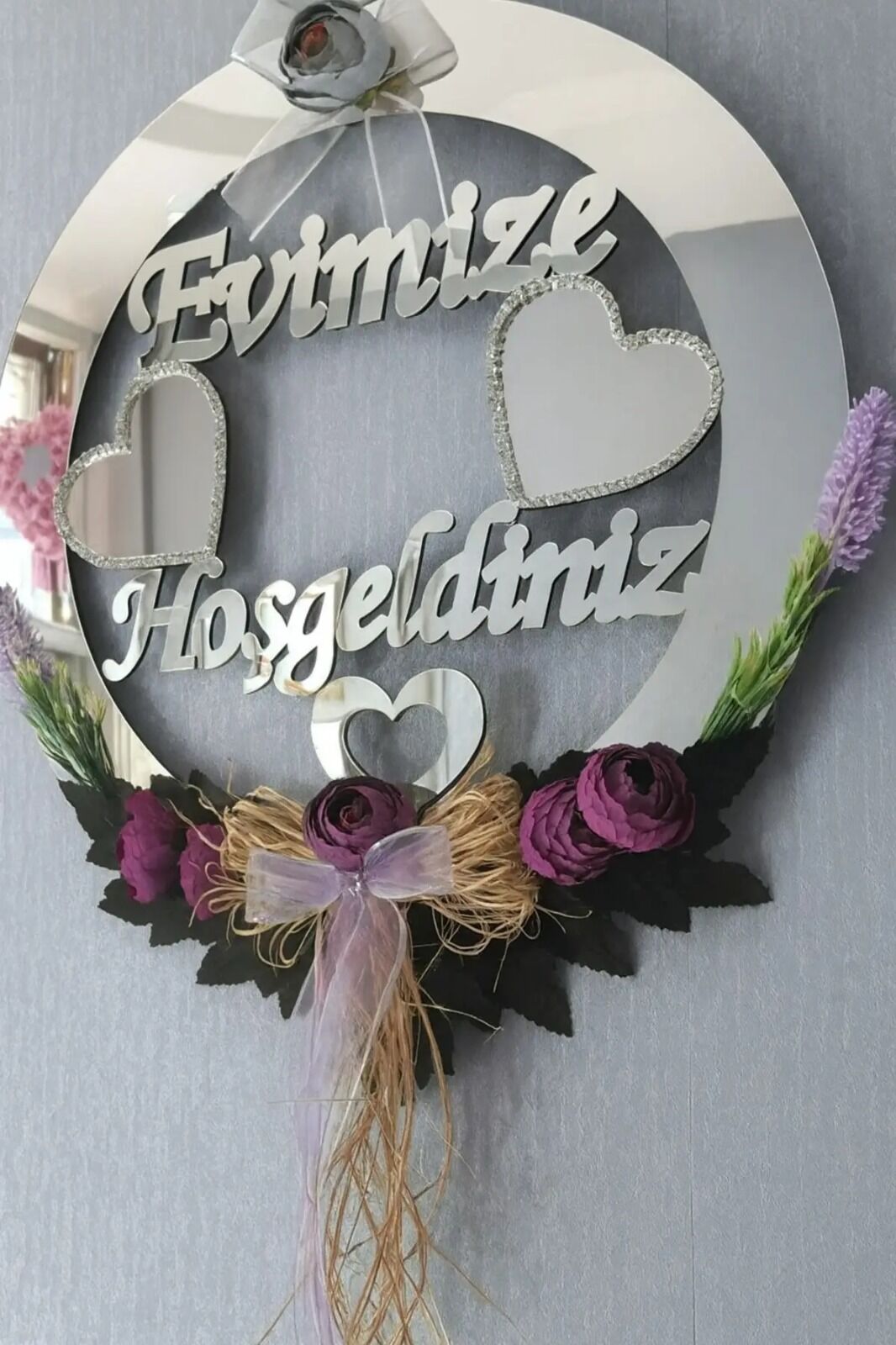 Pleksi Kapı Süsü Evimize Hoşgeldiniz Kapı Süsü Duvar Süsü Ve Kapı, Duvar Dekoru Süsü 28cm