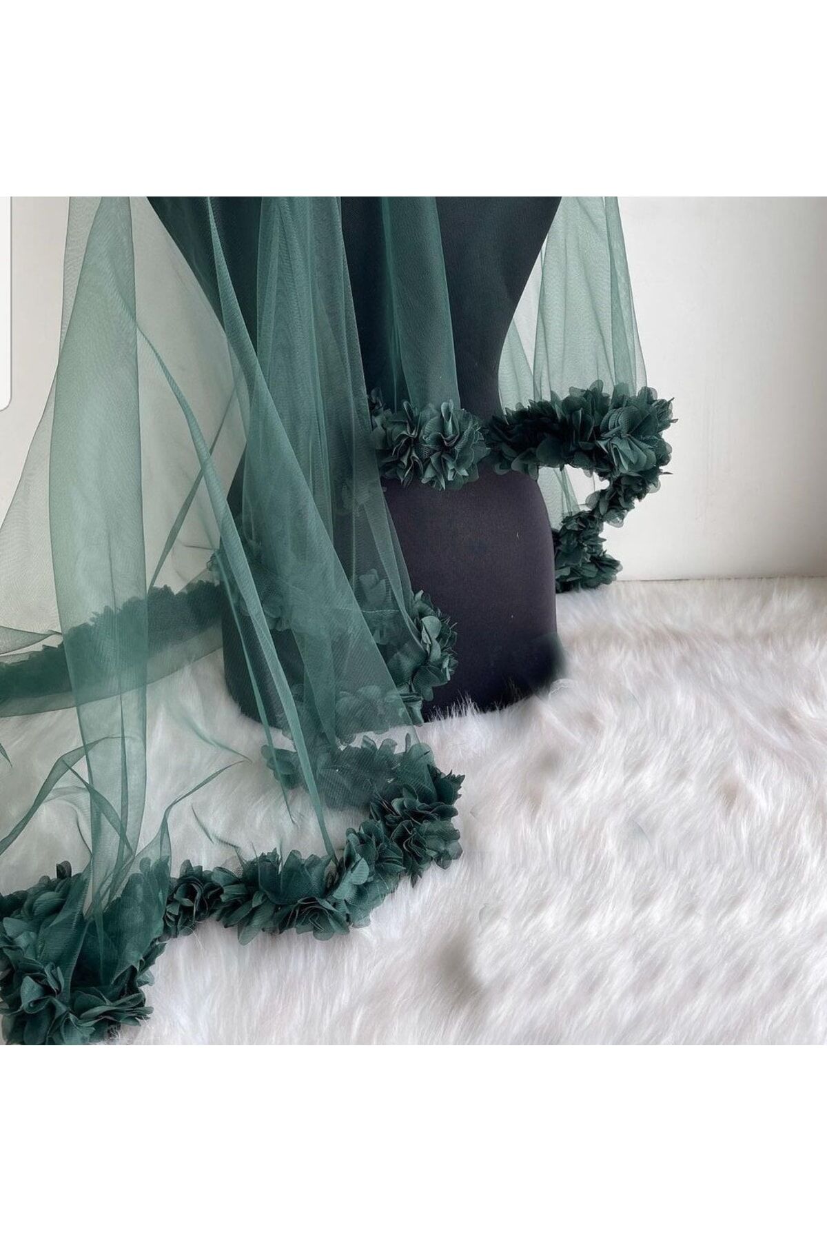 Lazer Güllü Gelin Duvağı, Gelin Yüz Örtüsü Ve Gelin Kuşağı