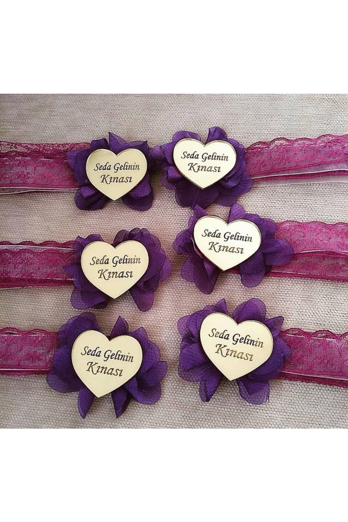Kına Gecesi Kına Malzemesi Isme Özel Pleksi Nedime Bilekliği 10 Adet