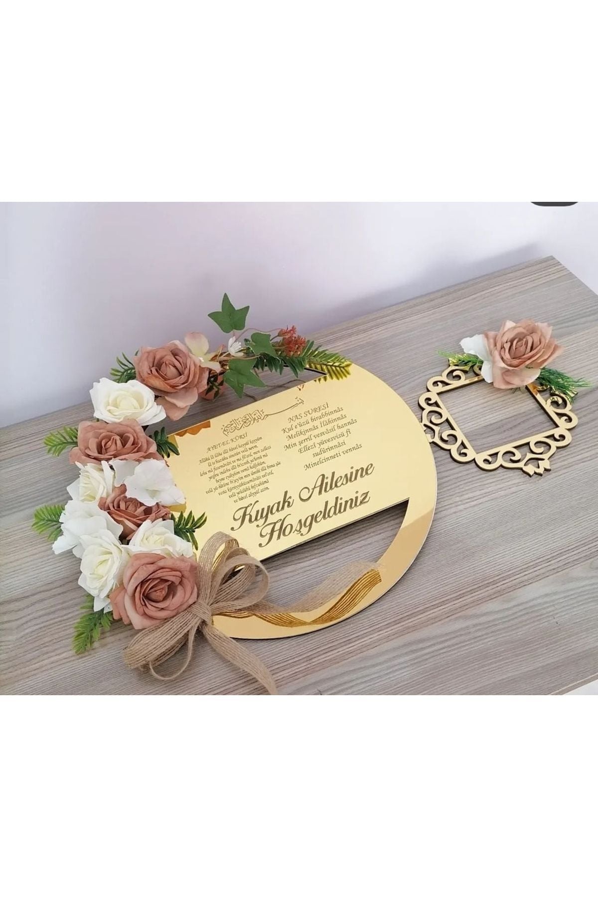 İsme Özel Gümüş Plexi Kapı Süsü Süslü Lüx Duvar Süsü Duvar Dekoru Prizlikli Gold