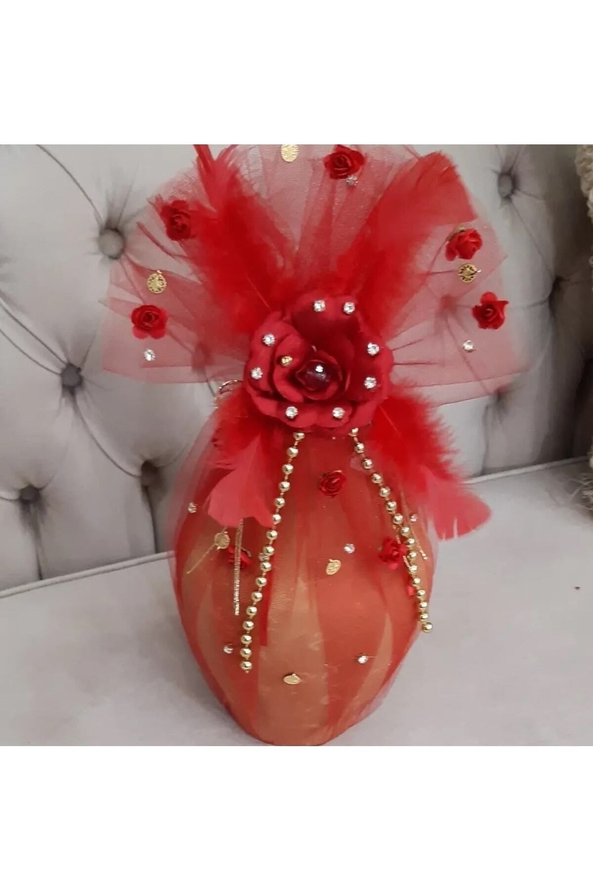 Kına Testi, Lüx Model Tüylü Testi Kınada Kırmak Için Testi, Hediyelik Testi