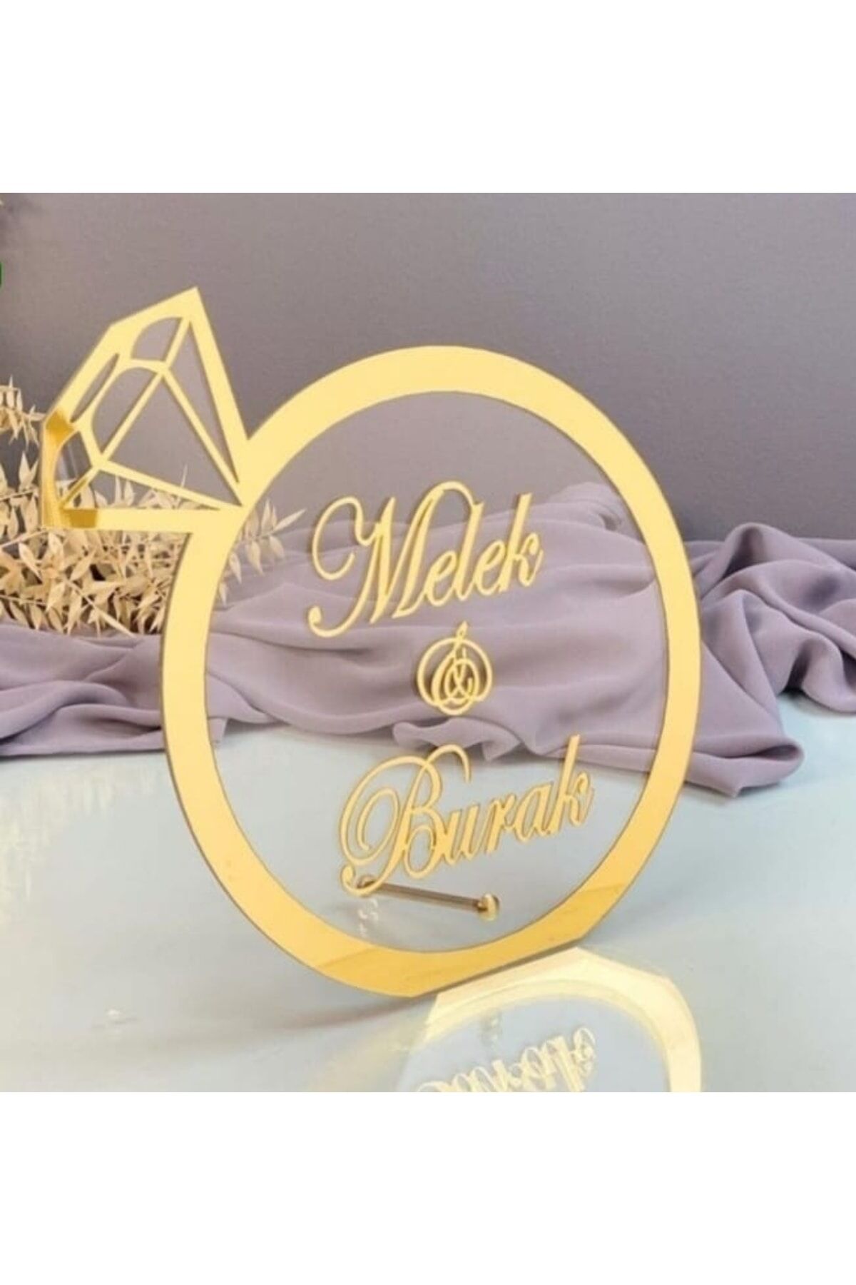 Pleksi Isimlik Masa Üstü Şeffaf Pleksi Isimlik Söz Nişan Düğün Masaüstü Isimlik Hediyelik